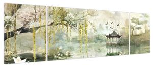 Obraz - Chińskie jezioro (170x50 cm)