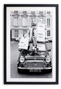 Czarno-biały plakat Velvet Atelier Chanel, 40x30 cm