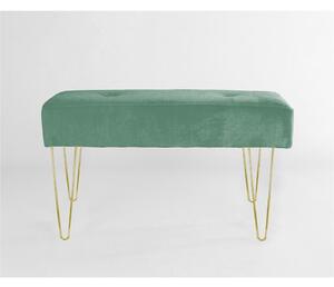 Zielona aksamitna ławka Velvet Atelier Sage