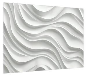 Obraz - 3D białe fale (70x50 cm)