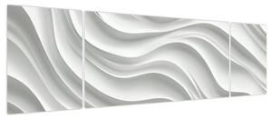 Obraz - 3D białe fale (170x50 cm)