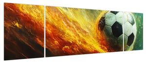 Obraz - Piłka nożna w locie (170x50 cm)