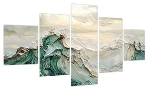 Obraz - 3D abstrakcja morza (125x70 cm)