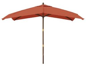 Parasol ogrodowy na drewnianym słupku, terakota, 300x300x273 cm