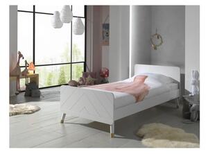 Białe łóżko dziecięce z drewna sosnowego Vipack Billy, 90x200 cm