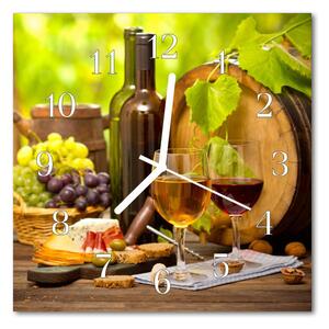 Zegar szklany kwadratowy Winogrona do wina