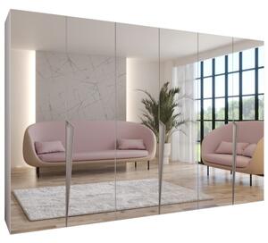 Szafa uchylna otwierana Piano 1 300 (3x100) wys. 202 cm biaÅy + u. kaszmir