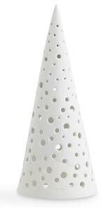 Biały świąteczny świecznik z porcelany kostnej Kähler Design Nobili, wys. 19 cm