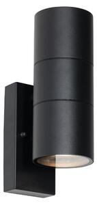 Zewnetrzna Kinkiet / Lampa scienna zewnętrzny czarny 2-punktowy AR70 z czujnikiem światło-ciemność - Duo Oswietlenie zewnetrzne