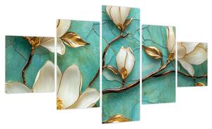 Obraz - 3D magnolie (125x70 cm)