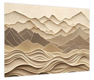 Obraz - 3D linie gór (70x50 cm)