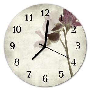 Zegar ścienny okrągły Vintage kwiat