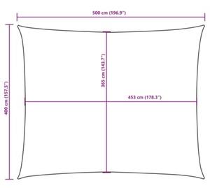 Prostokątny żagiel ogrodowy z tkaniny oxford, 4x5 m, zielony