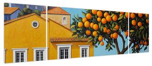 Obraz - Drzewo pomarańczowe (170x50 cm)