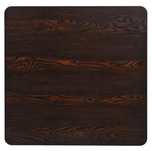 Stolik barowy z mdf na stalowej podstawie, 80x80x75 cm, jesion