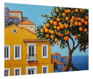 Obraz - Drzewo pomarańczowe (70x50 cm)