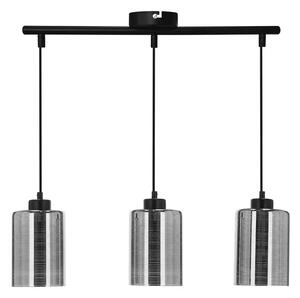 Srebrna szklana lampa wisząca - D266 B0-W86