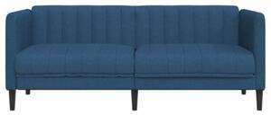 Sofa dwuosobowa, niebieska, tkanina