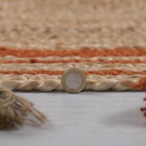 Brązowo-pomarańczowy dywan z juty Flair Rugs Istanbul, ⌀ 150 cm
