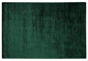Nowoczesny dywan z wiskozy krótkie włosie prostokątny 140 x 200 cm ciemnozielony Gesi Beliani