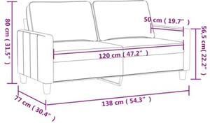 Sofa 2-osobowa, winna czerwieÅ, 120 cm, tapicerowana aksamitem