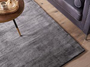 Nowoczesny dywan z wiskozy krótkie włosie prostokątny 140 x 200 cm ciemnoszary Gesi Beliani