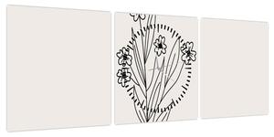 Obraz - Meadow Flower N⁰1 (z zegarem) (90x30 cm)