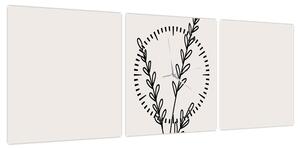 Obraz - Meadow Flower N⁰2 (z zegarem) (90x30 cm)