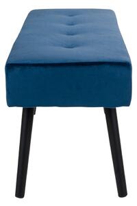 Niebieska aksamitna ławka Bonami Essentials Skiby