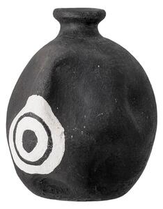 Czarny dekoracyjny wazon z terakoty Bloomingville Mika, wys. 14 cm