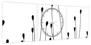 Obraz - Łąka graficzna N⁰1 (z zegarem) (90x30 cm)
