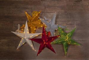 Beżowa świąteczna dekoracja świetlna Star Trading Velvet, ø 60 cm