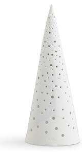 Biały świąteczny świecznik z porcelany kostnej Kähler Design Nobili, wys. 30 cm
