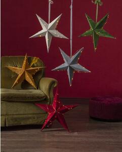 Zielona świąteczna dekoracja świetlna Star Trading Velvet, ø 60 cm