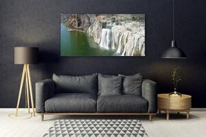 Obraz na Szkle Wodospad Jezioro Krajobraz