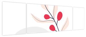 Obraz - Różowa abstrakcja kwiatowa N⁰3 (170x50 cm)