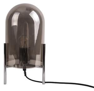 Szara szklana lampa stołowa Leitmotiv Glass Bell