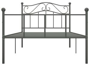Szare metalowe łóżko w stylu industrialnym 90x200 cm - Okla