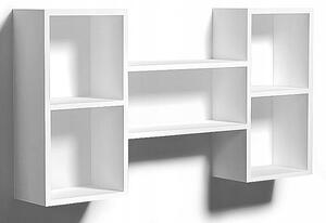 Biały minimalistyczny regał wiszący z półkami - Siva