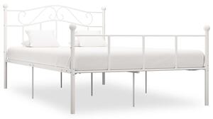 Białe industrialne łózko z metalu 120x200 cm - Okla