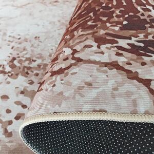 Nowoczesny brązowy dywan z krótkim włosiem - Sellu 5X