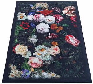 Prostokątny kwiecisty dywan w nowoczesnym stylu - Fola 4X