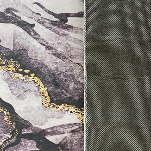 Prostokątny ciemnoszary dywan z nowoczesną ramką - Sellu 8X