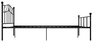 Czarne industrialne łózko z metalu 160x200 cm - Okla