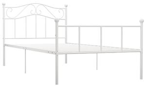 Białe pojedyncze łóżko metalowe 90x200 cm - Okla