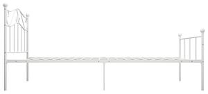 Białe metalowe łózko w stylu loft 100x200 cm - Okla