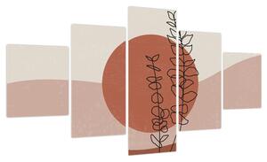 Obraz - Boho leaves N⁰1 (125x70 cm)