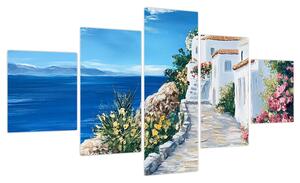 Obraz - Uliczka nad morzem (125x70 cm)