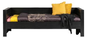 Czarne łóżko/sofa z drewna sosnowego WOOOD Dennis