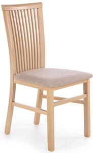 Drewniane krzesło kuchenne tapicerowane dąb sonoma - Mako 4X
